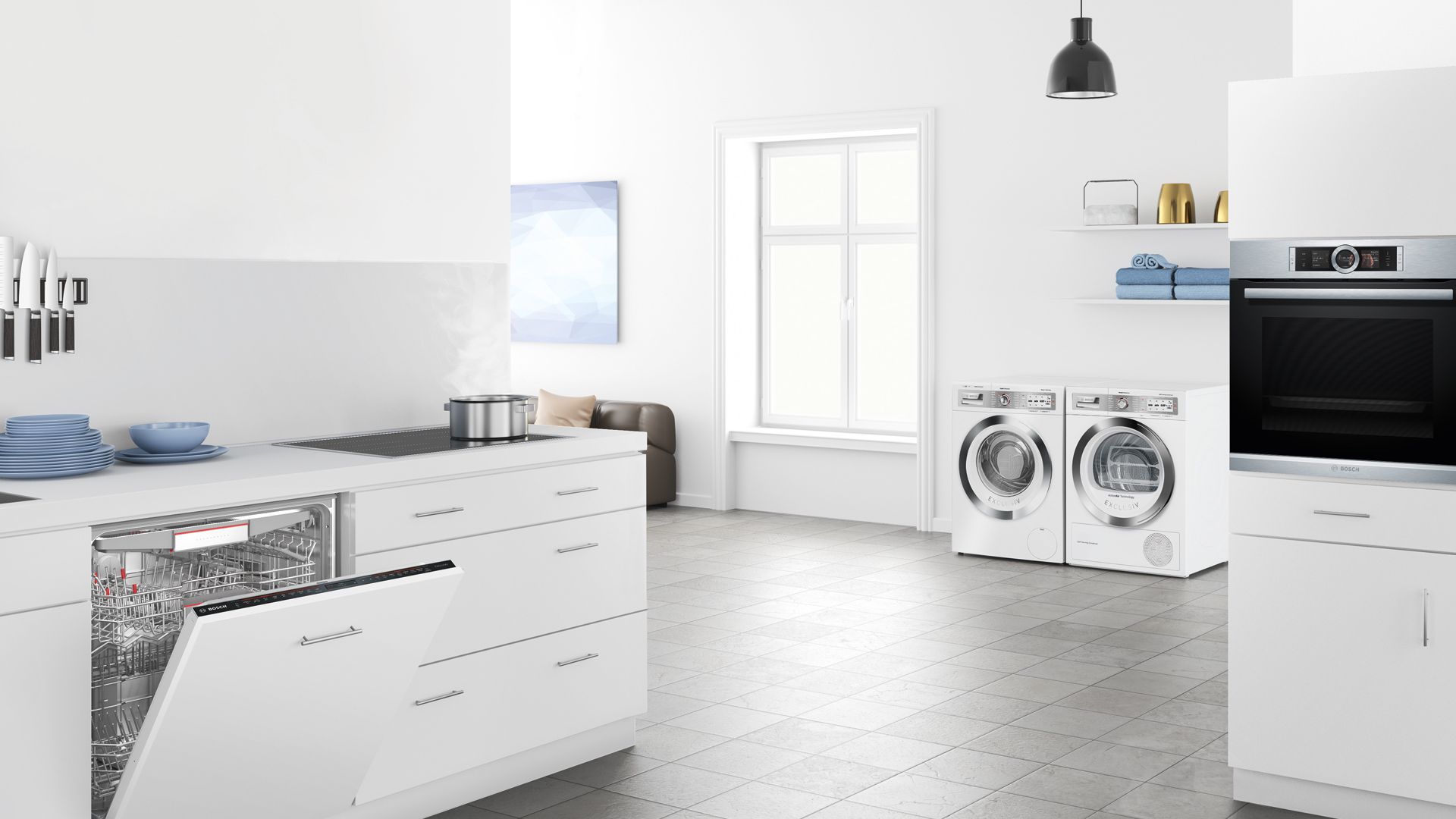 Kleine Küche Mit Waschmaschine Und Geschirrspüler